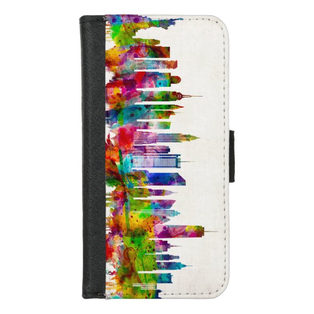 New York City Skyline iPhone Wallet Case (Front)