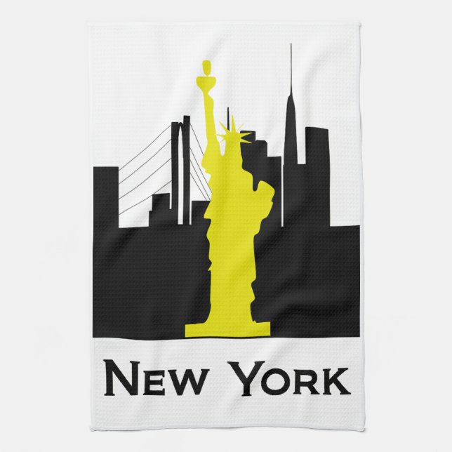 New York City Skyline Kitchen Towel (Vertical)
