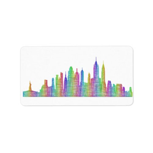 New York City skyline Label