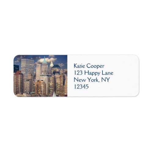 New York City Skyline Label