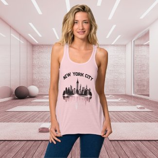 New York City Skyline Ladies Pink