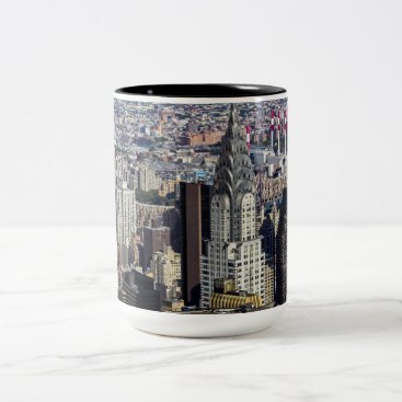 New York City Skyline Landscape Two-Tone Coffee Mug