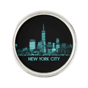 New York City Skyline Lapel Pin