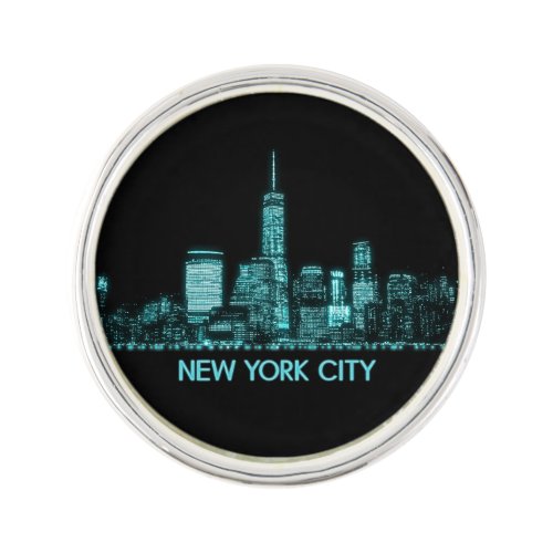 New York City Skyline Lapel Pin