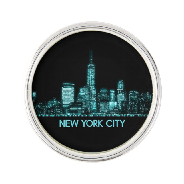 New York City Skyline Lapel Pin (Front)