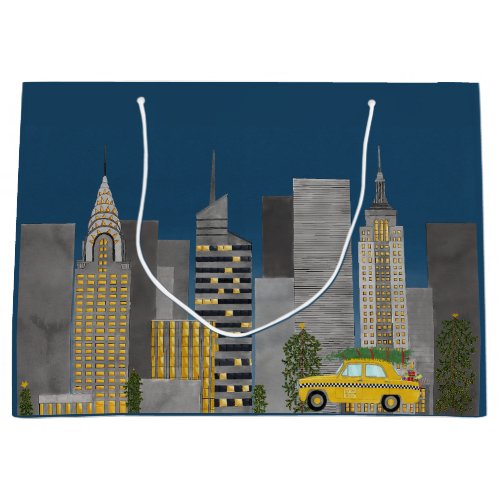 New York City Skyline Large Gift Bag