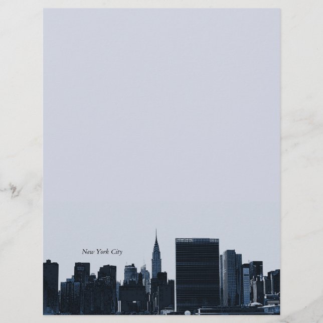 New York City Skyline Letterhead (Front)