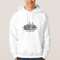 New York City Skyline Line Art Illustration