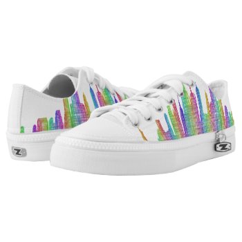 New York City Skyline Low-top Sneakers by ZYDDesign at Zazzle