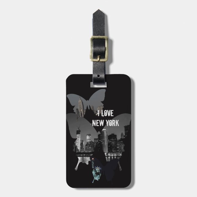 New York City Skyline Luggage Tag (Front Vertical)