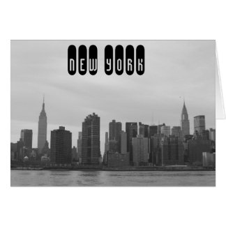 New York City Skyline - Manhattan from East River Cards
