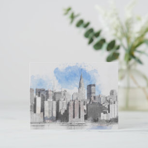 New York City Skyline – Manhattan Holiday Travel  Postcard