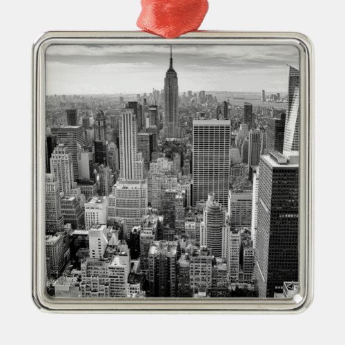 New York City Skyline Metal Ornament