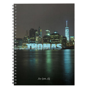 New York City Skyline   Name Notebook