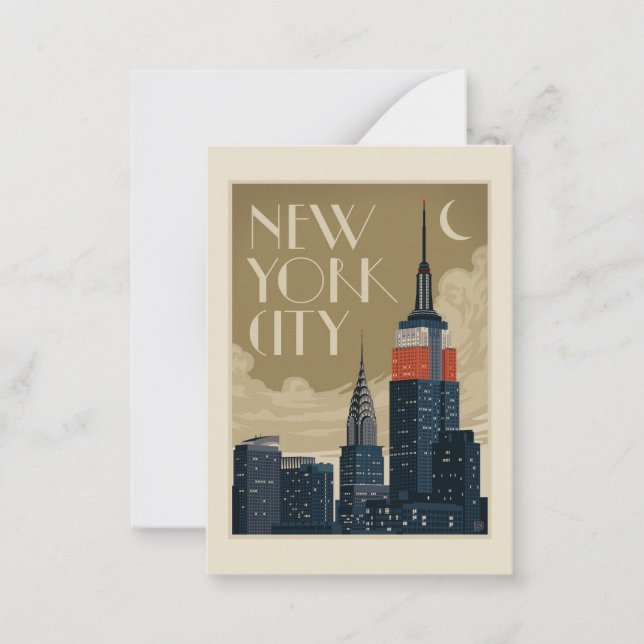 New York City Skyline Note Card (Front)