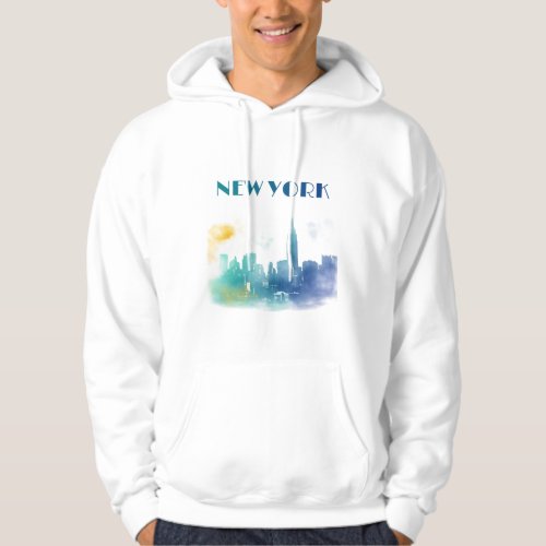 New York City Skyline NYC Travel America Liberty Hoodie