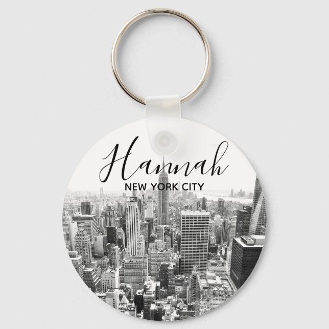 New York City Skyline Personnalised Keychain (Front)