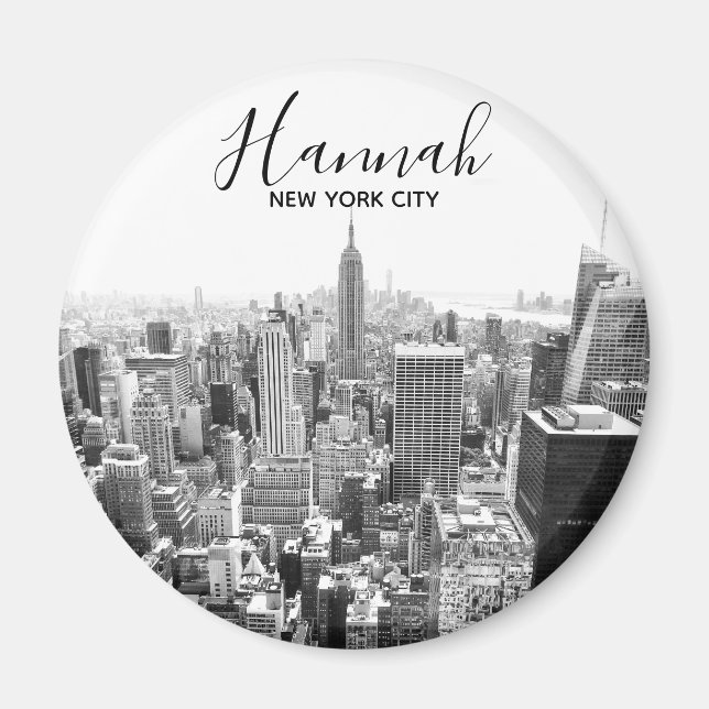 New York City Skyline Personnalised Magnet (Front)