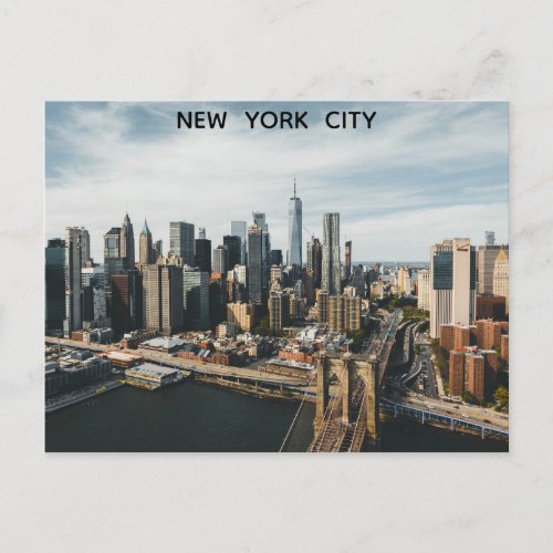 New York City Skyline Photo Postcard