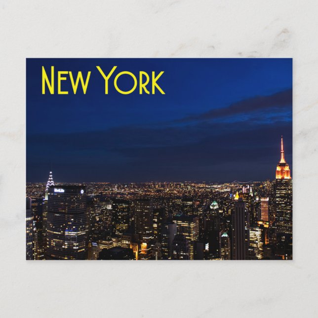 New York City Skyline Postcard (Front)
