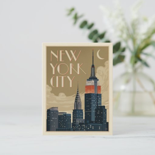 New York City Skyline Postcard 