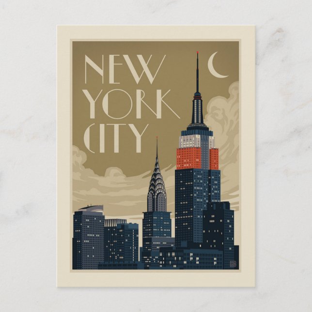New York City Skyline Postcard (Front)