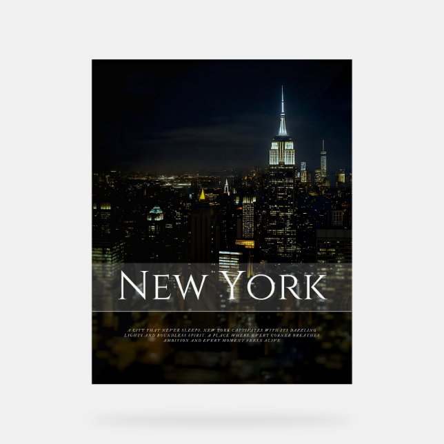 New York City Skyline Poster – Modern Wall Art Pri (Front)
