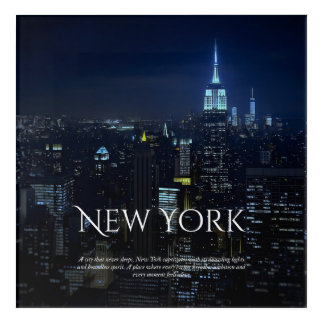 New York City Skyline Poster – Modern Wall Art Pri