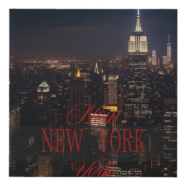 New York City Skyline Poster – Modern Wall Art Pri (Front)