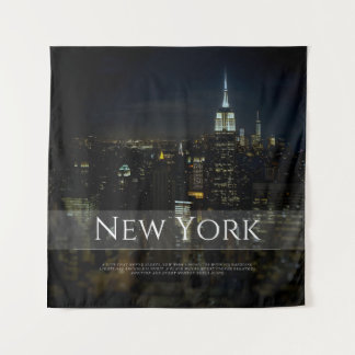 New York City Skyline Poster – Modern Wall Art Pri Tapestry