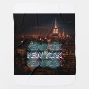 New York City Skyline Poster Template Baby Blanket