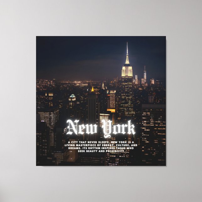 New York City Skyline Poster Template   Canvas Print (Front)
