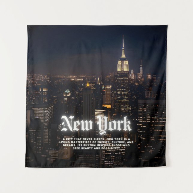 New York City Skyline Poster Template   Tapestry (Front)