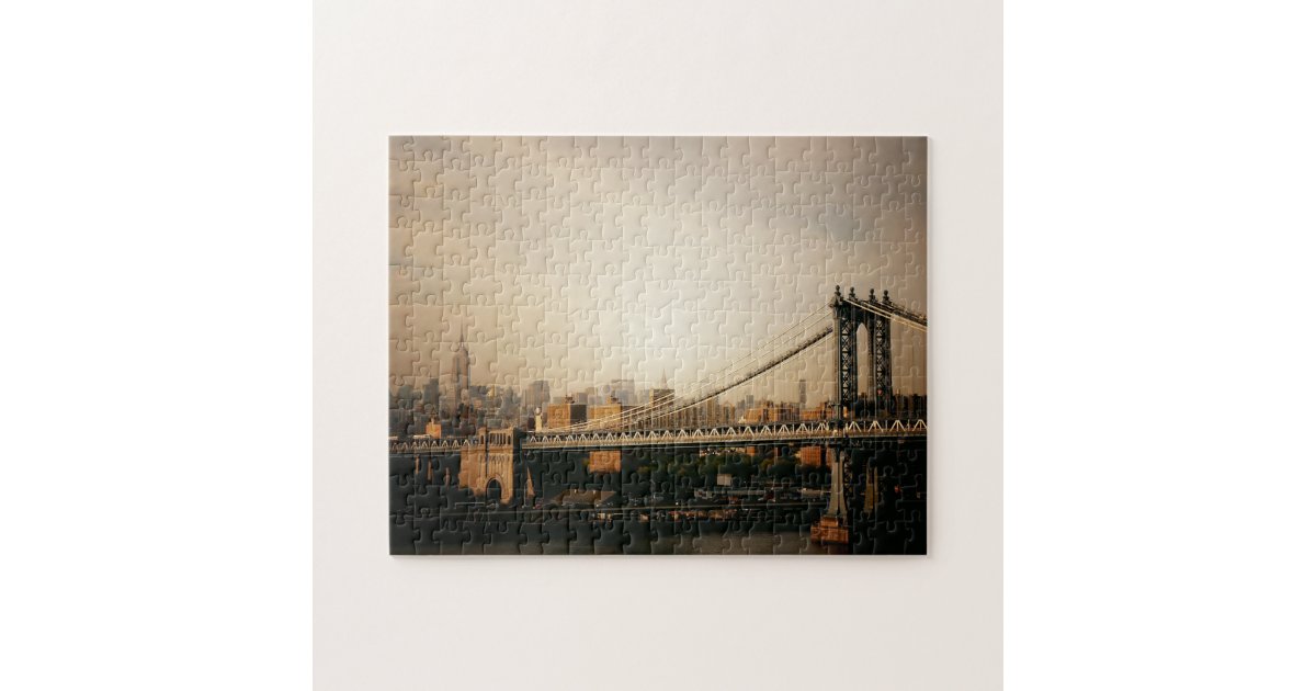 New York City Skyline Puzzle - Manhattan Bridge | Zazzle