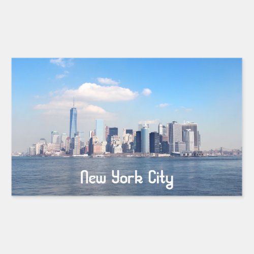 New York City Skyline Rectangular Sticker
