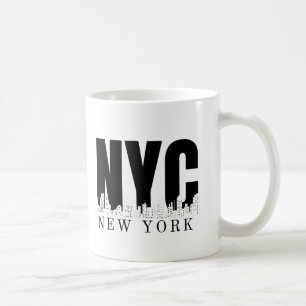 New York City Skyline Retro Style Urban Coffee Mug