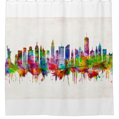 New York City Skyline Shower Curtain