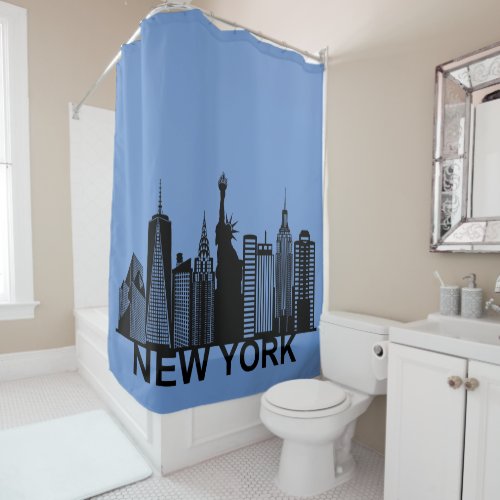 New York city skyline  Shower Curtain