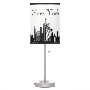 New York City Skyline Silhouette Table Lamp