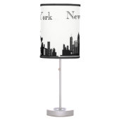 New York City Skyline Silhouette Table Lamp (Front)