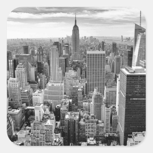 New York City Skyline Square Sticker