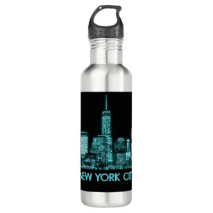 New York City Skyline Stainless Steel Water Bottle