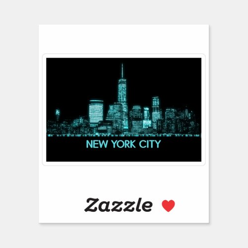 New York City Skyline Sticker