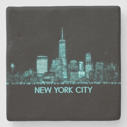 New York City Skyline Stone Coaster