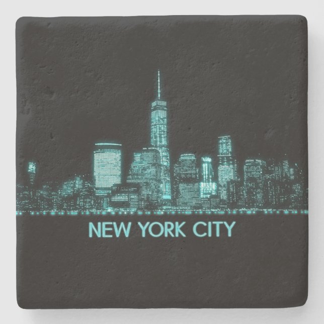 New York City Skyline Stone Coaster (Front)