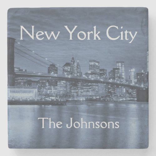 New York City Skyline Stone Coaster