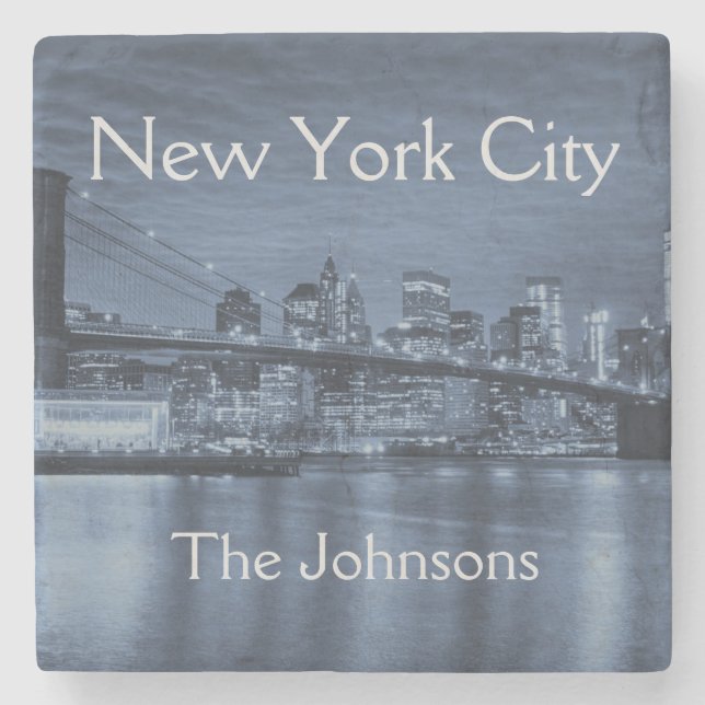 New York City Skyline Stone Coaster (Front)