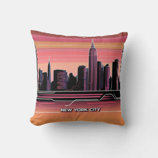 New York City Skyline Throw Pillow