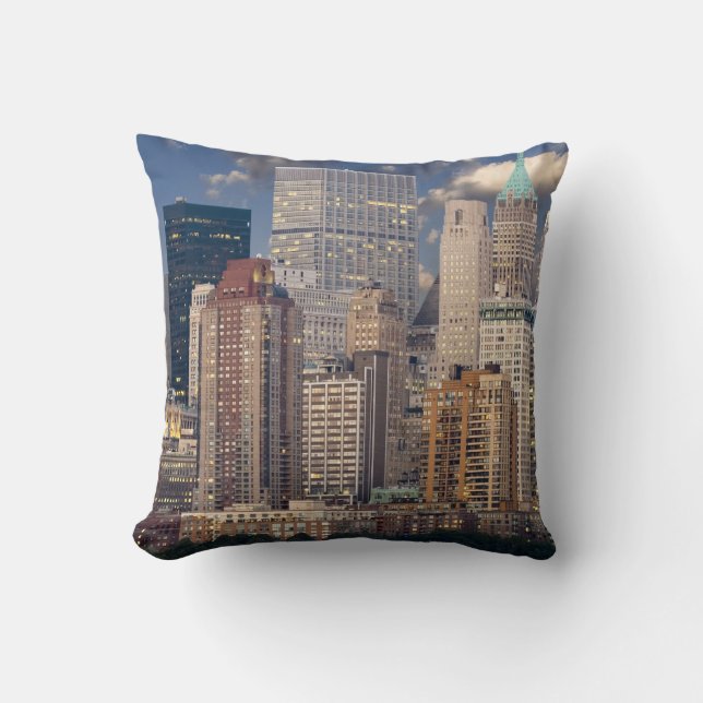 New York City Skyline Throw Pillow (Front)