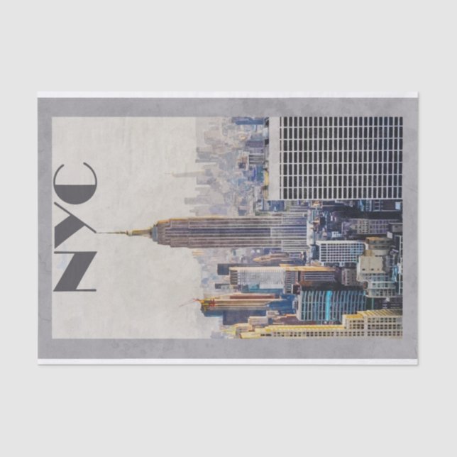 New York City Skyline Tissue Paper (Front)